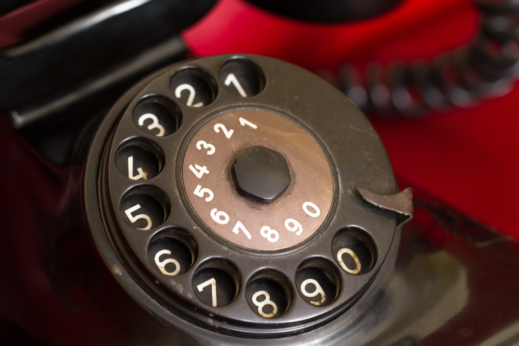 Rotary Dial of Vintage Phone